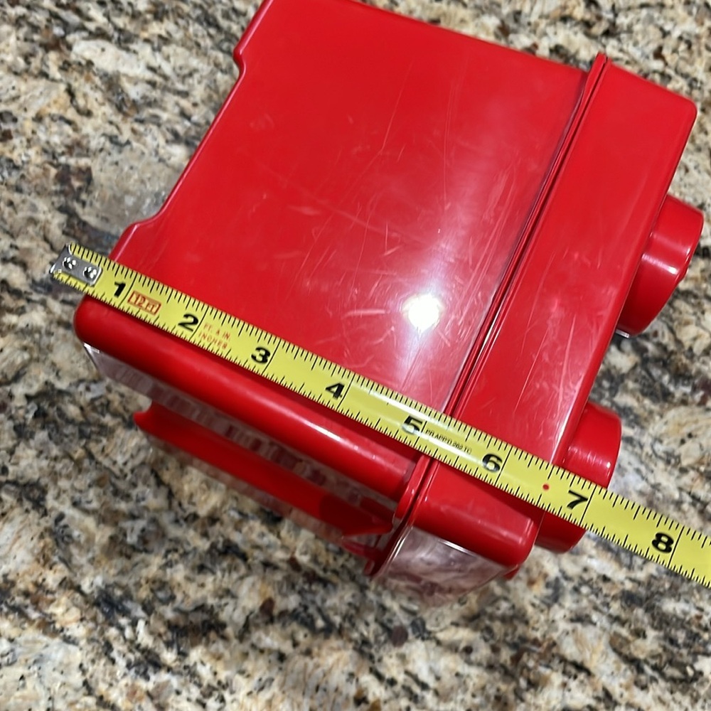 LEGO Storage Case 4 Stud Red Container Plastic Bin Box - Picture 11 of 13